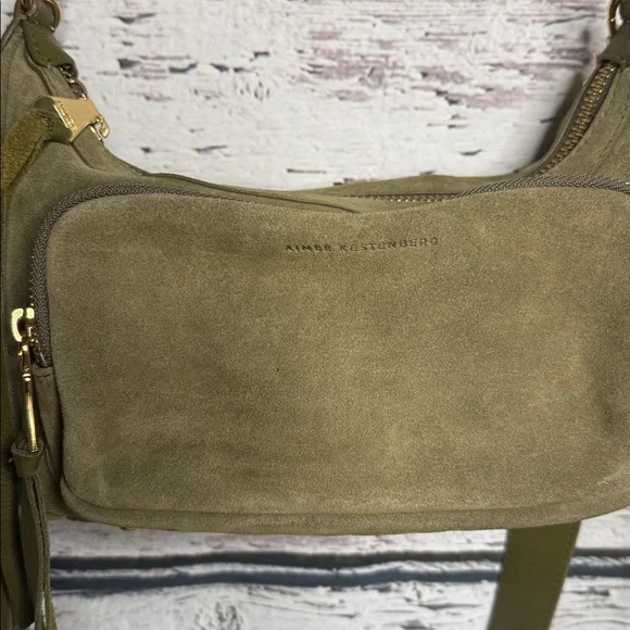 Aimee Kestenberg Away We Go Olive Green Suede leather Women's Bag - Picture 5 of 15